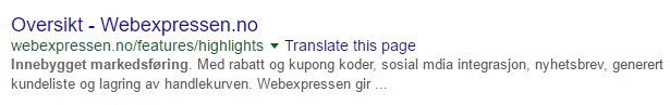 Webexpressen SEO